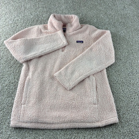 Patagonia Other - Patagonia Los Gatos Girls XL Fleece‎ Pullover Pink 1/4 Zip Long Sleeve Jacket